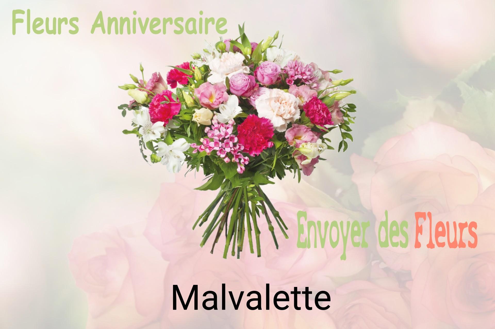 Bouquet de fleurs d’anniversaire livré à Malvalette