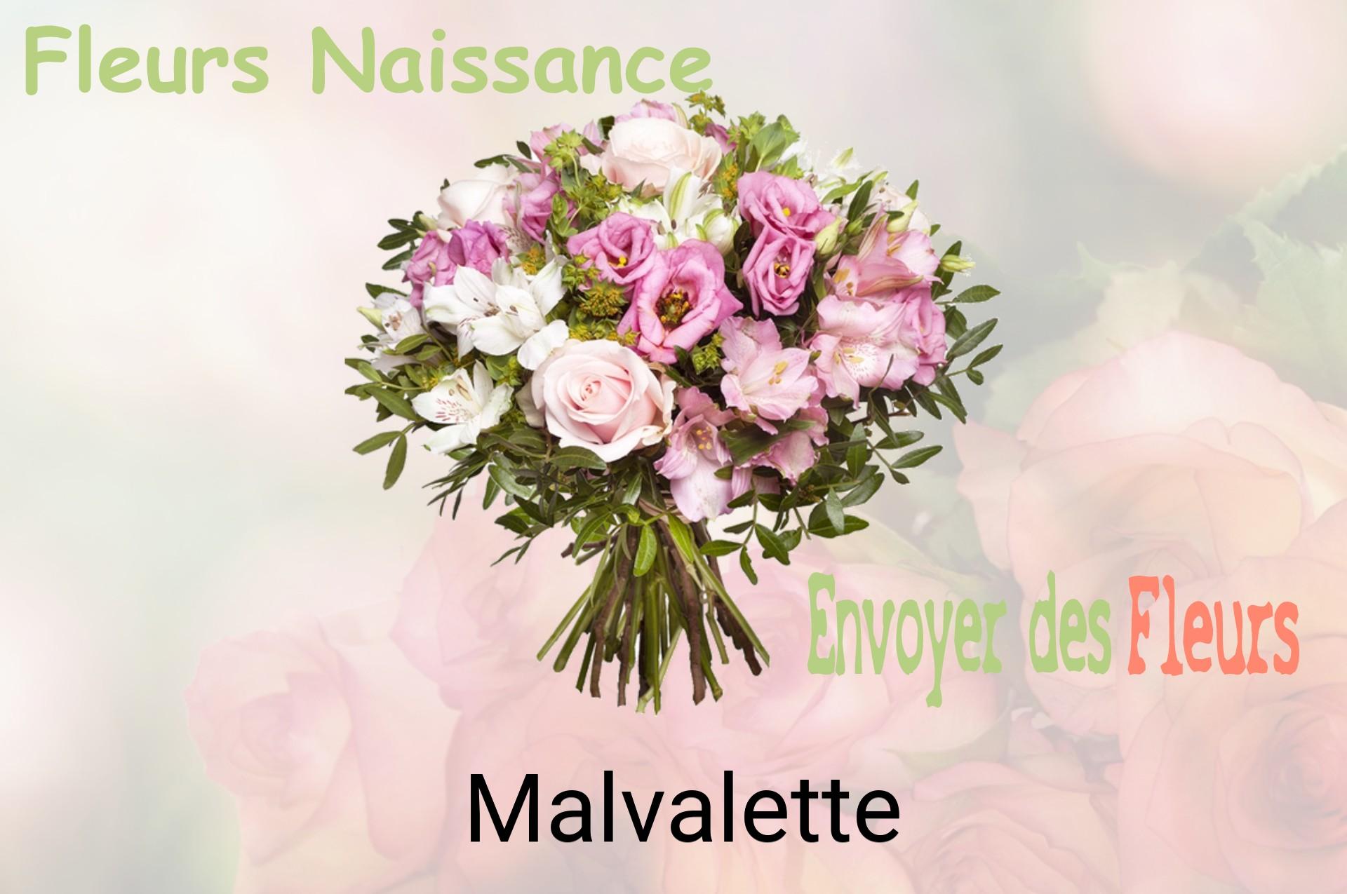 Bouquet de fleurs de naissance livré à Malvalette