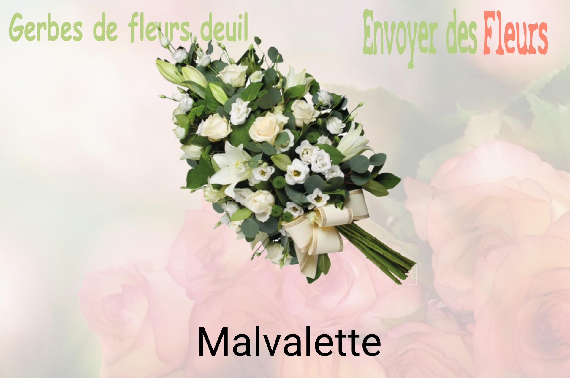 Gerbe de fleurs de deuil livrée à Malvalette